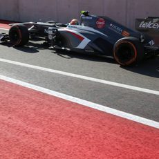 Esteban Gutiérrez camino del asfalto del Circuito de las Américas