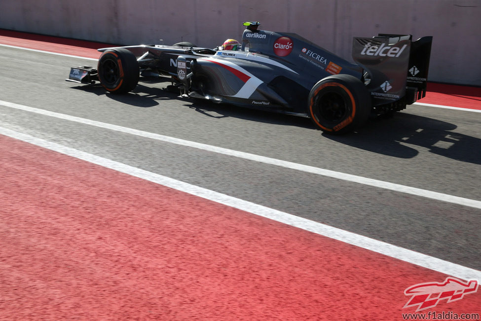 Esteban Gutiérrez camino del asfalto del Circuito de las Américas