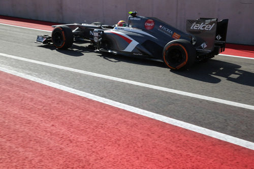 Esteban Gutiérrez camino del asfalto del Circuito de las Américas