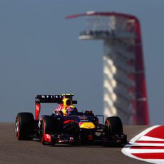 Mark Webber rueda con el compuesto duro