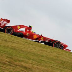 Felipe Massa, en una de las bajadas del COTA