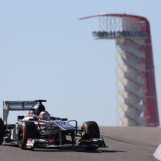 Nico Hülkenberg rueda con el compuesto duro