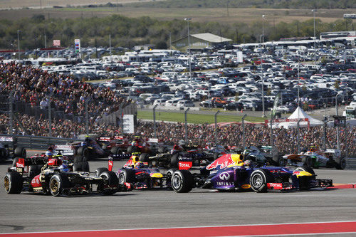 Salida del Gran Premio de Estados Unidos 2013