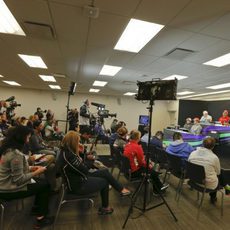 Otra vista de la sala de prensa