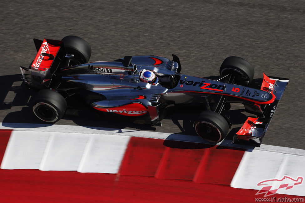 Jenson Button rodando en Austin