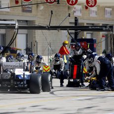 Williams se prepara para una parada de Valtteri Bottas