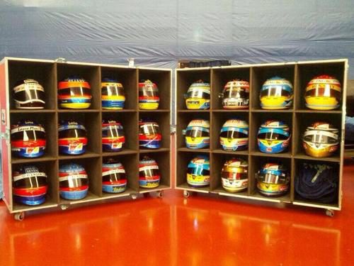 Los cascos de Fernando Alonso