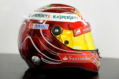 Vista lateral del casco especial de Felipe Massa