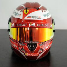 Vista frontal del casco especial de Felipe Massa