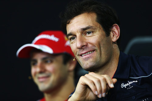 Mark Webber y Felipe Massa, de despedida