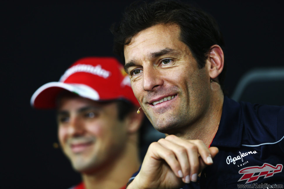 Mark Webber y Felipe Massa, de despedida