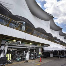 Pitlane del circuito de Interlagos