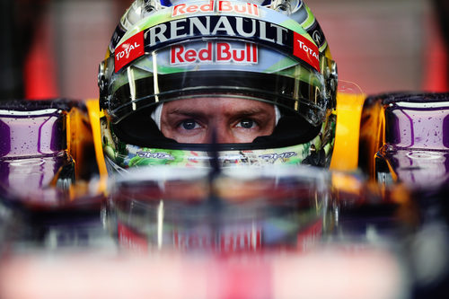 Mirada intensa de Sebastian Vettel