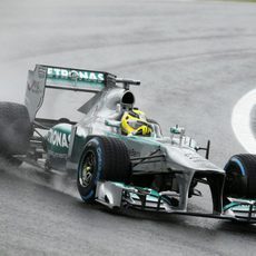 Nico Rosberg llueva en mojado en la clasificación