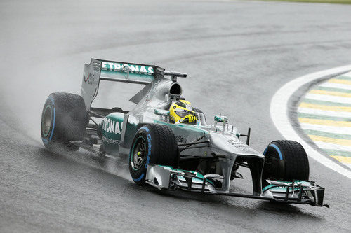 Nico Rosberg llueva en mojado en la clasificación