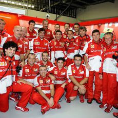 Foto de equipo en Ferrari