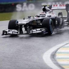 Valtteri Bottas rodando en los libres