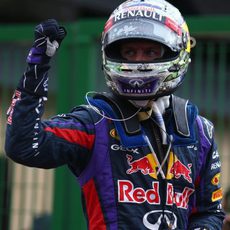 Sebastian Vettel celebra su novena pole