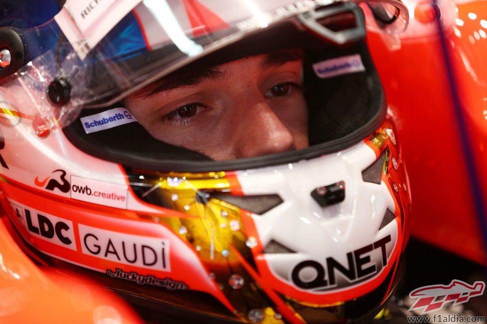 Jules Bianchi, concentrado antes de la Q1