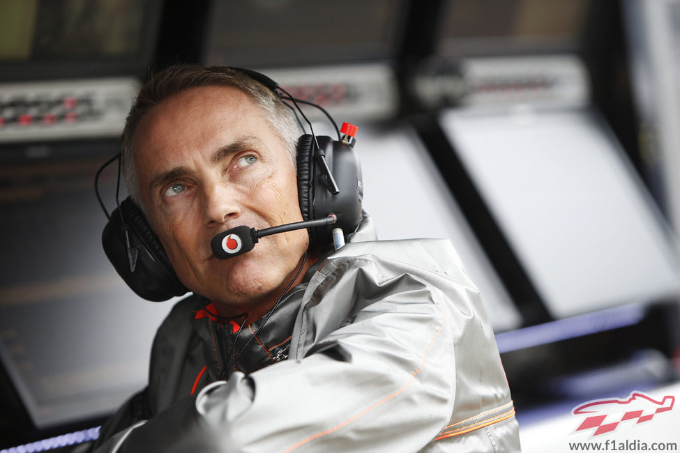 Martin Whitmarsh, en el muro de McLaren