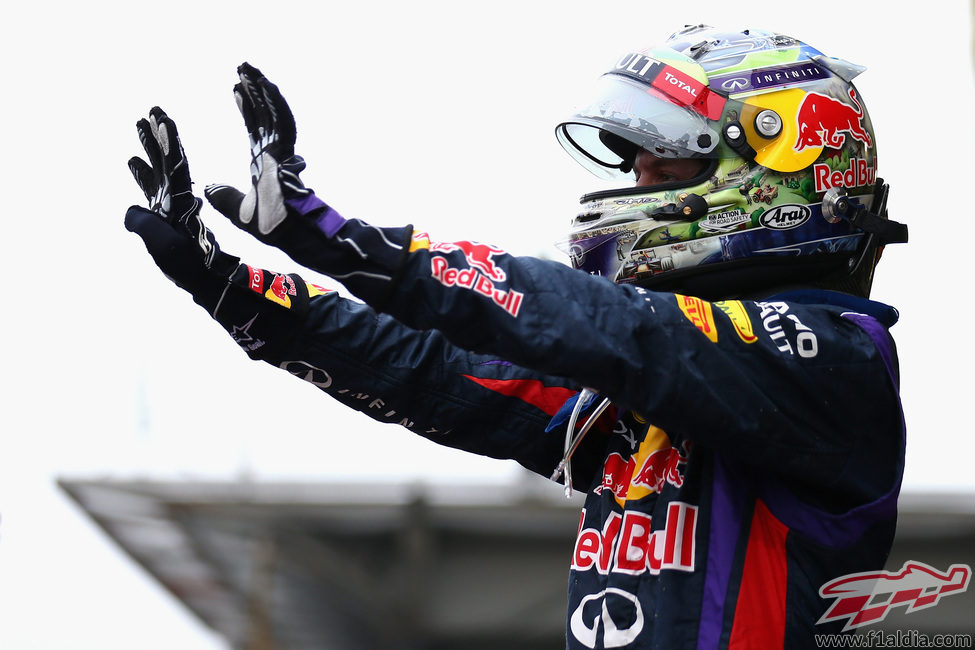 Sebastian Vettel señala sus nueve triunfos consecutivos