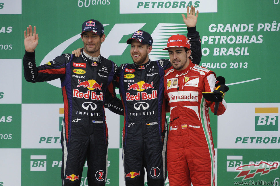 Podio del GP de Brasil 2013