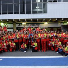 Foto final del equipo Ferrari