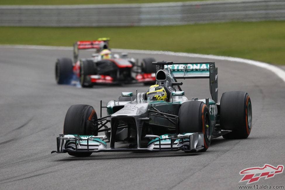 Nico Rosberg no pudo firmar podio en Brasil