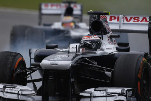 Valtteri Bottas no terminó la carrera en Brasil