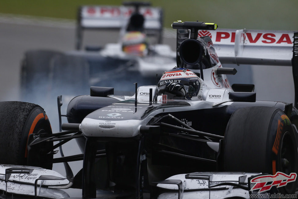 Valtteri Bottas no terminó la carrera en Brasil