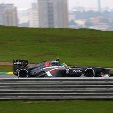 Esteban Gutiérrez rozó los puntos en Interlagos