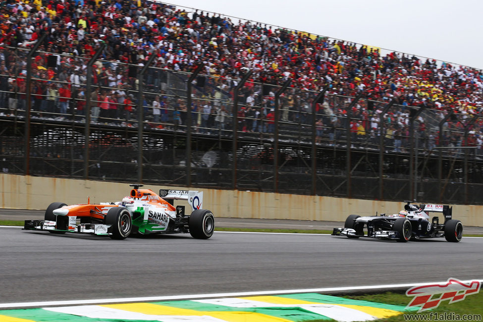 Paul di Resta rozó los puntos en Brasil