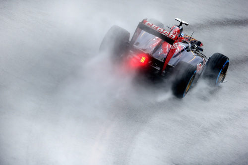 Mucha lluvia durante la clasificación del GP de Brasil 2013