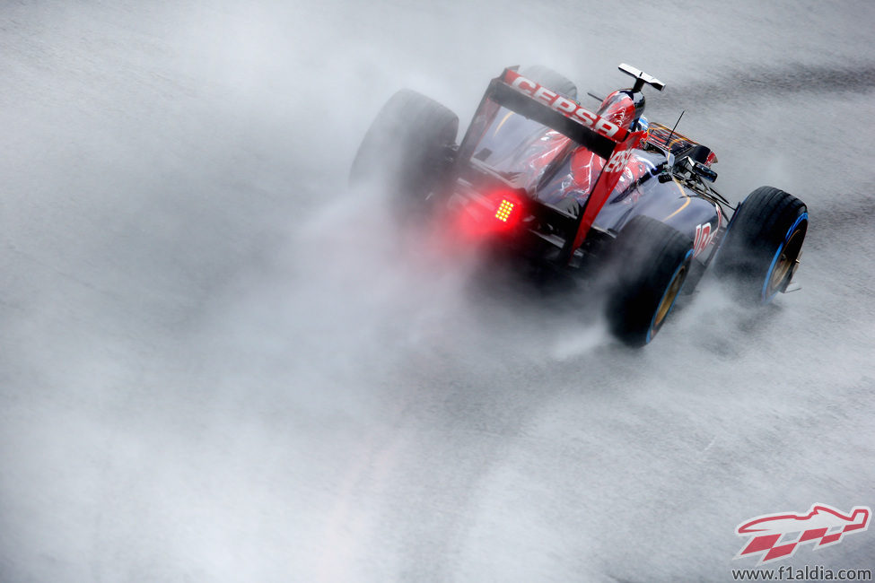 Mucha lluvia durante la clasificación del GP de Brasil 2013