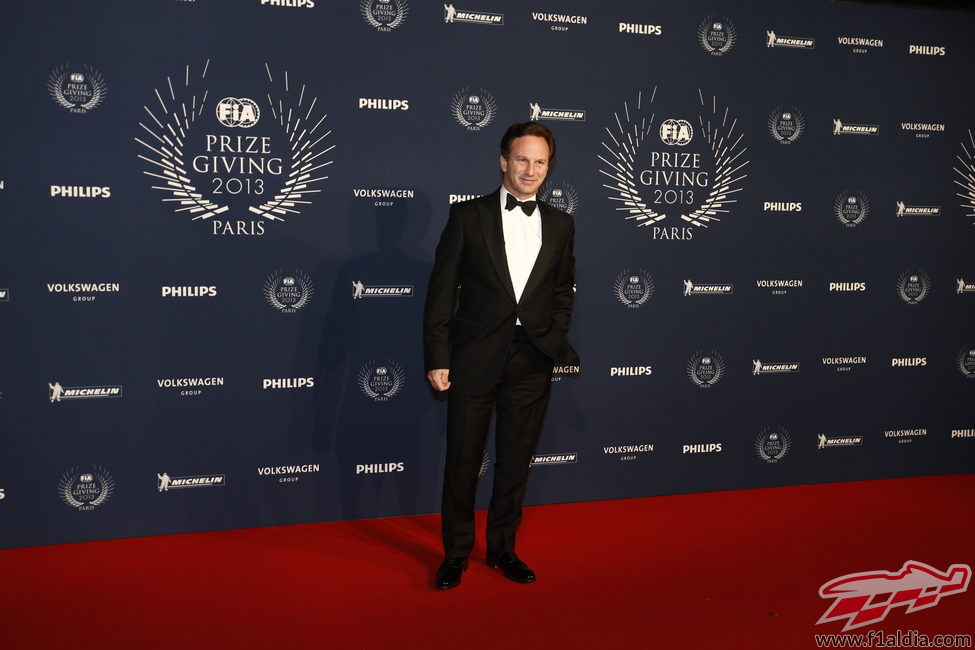 Christian Horner a la entrada de la Gala FIA
