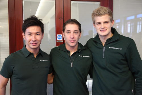 Kamui Kobayashi, Marcus Ericcson y Robin Frijns, juntos