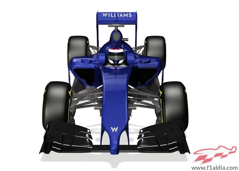 Render frontal del nuevo Williams FW36