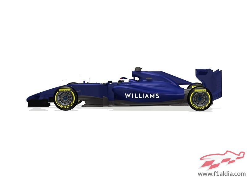 Render lateral del nuevo Williams FW36