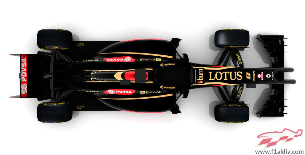 Render superior del nuevo Lotus E22