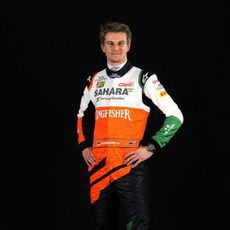 Nico Hülkenberg con el mono de 2014 de Force India