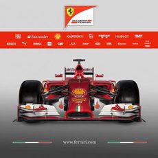 Vista frontal del Ferrari F14-T