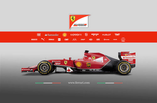 Segunda vista lateral del Ferrari F14-T