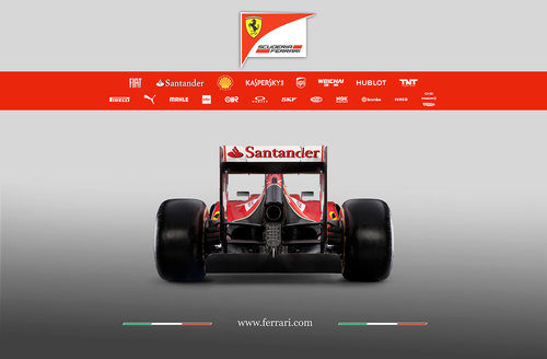 Vista trasera del Ferrari F14-T