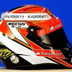 Casco de Kimi Räikkönen para 2014: vista lateral