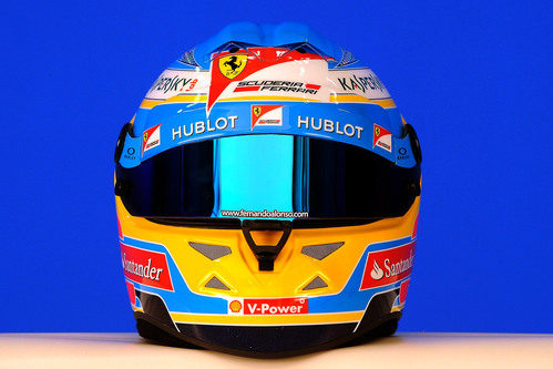 Casco de Fernando Alonso para 2014: vista frontal