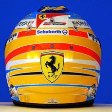 Casco de Fernando Alonso para 2014: vista trasera