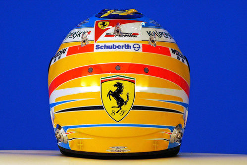 Casco de Fernando Alonso para 2014: vista trasera