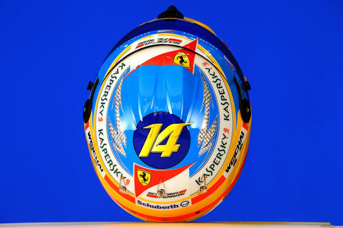 Casco de Fernando Alonso para 2014: vista superior