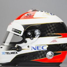 Otro lateral del casco de Adrian Sutil