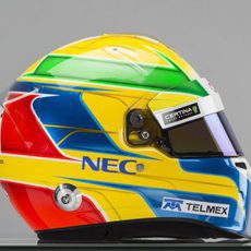 Otro lateral del casco de Esteban Gutiérrez